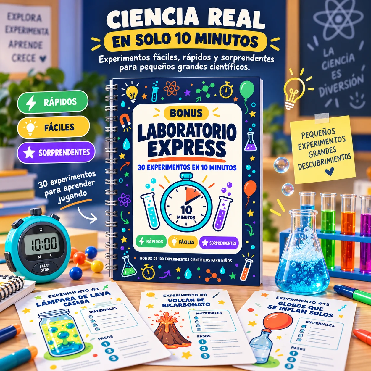 Bonus 1 — Laboratorio Express — 30 Experimentos en 10 Minutos