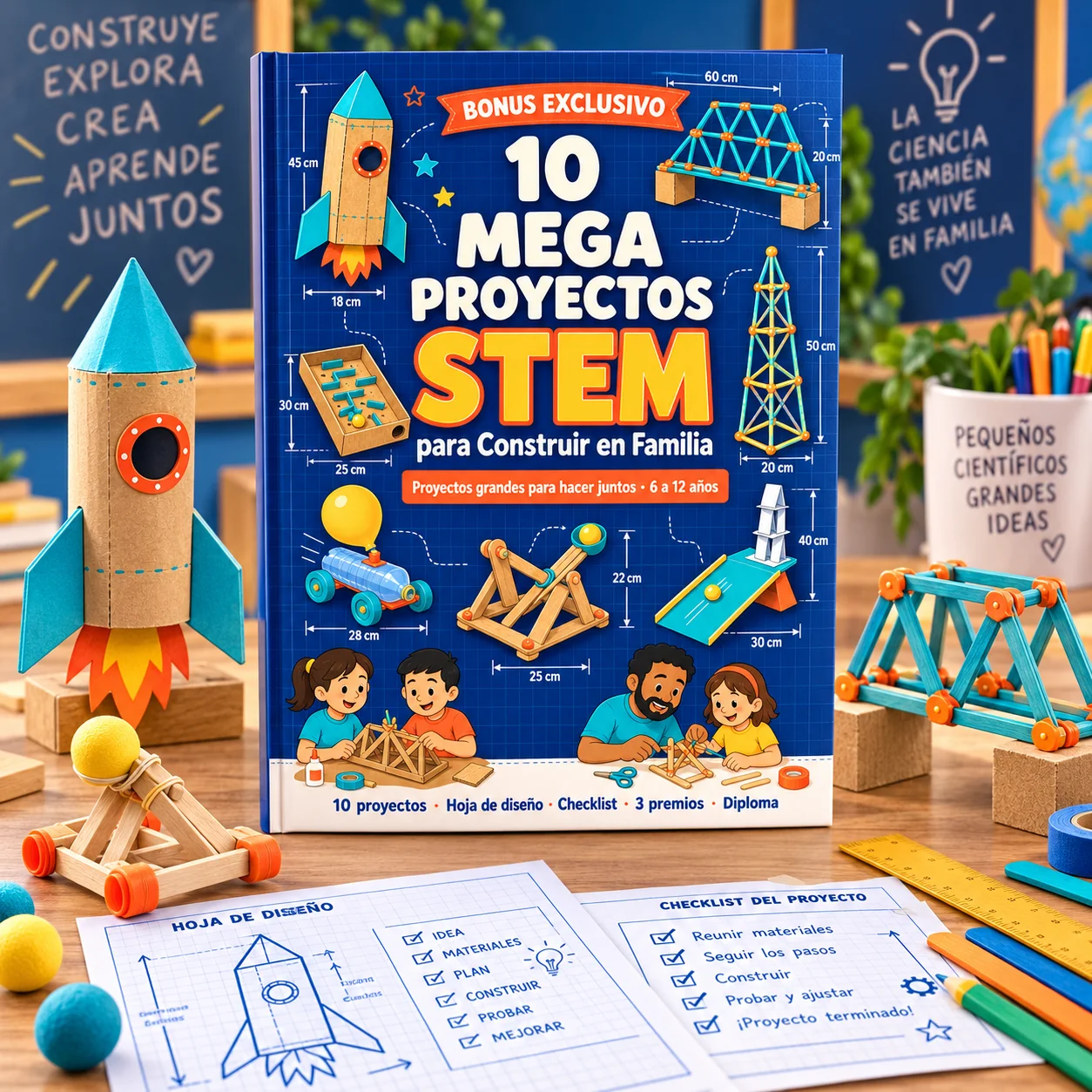Bonus 4 — 10 Mega Proyectos STEM para Construir en Familia
